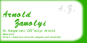 arnold zamolyi business card